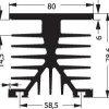 Fischer Elektronik 10022692 SK 89 100 KL-SSR2 Radiator 1 K/W (D x S x W) 100 x 75 x 87 mm