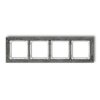 DECO Ramka uniwersalna poczwórna - beton (ramka: antracytowa spód: biały) antracyt 11-0-DRB-4