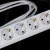 VO-45033 Socket outlet, 6 sockets, 1.5 m, white