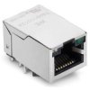Socket, RJ45, 8 pole, 8P8C, Cat 5, solder connection, through hole, 74980104400