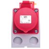 Gniazdo KOMBI z rozłącznikiem 0-1 M25 16A 4P 400V czerwone IP44 914-6w