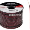Przewód głośnikowy CCA 2x0,5mm czarno/czer za 3mb