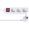 Przedłużacz z wyłącznikiem 3-gniazda z/u 1,2m /H05VV-F 3G1/ biały P1311