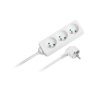 PRZEDŁUŻACZ SIECIOWY 3-GNIAZDA 1,5m BIAŁY BEZ PRZEŁĄCZNIKA 3x1,5mm KEMOT