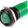 Lampka kontrolna do montażu panelowego 24V ac/dc, zielona 22mm LED Końcówka lutownicza RS PRO