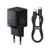 Baseus Palm P10111608113-01 20W szybka ładowarka sieciowa z gniazdem USB + USB-C PD 3.0 + kabel 1m