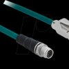 85425 Network cable M12 8 pin X-coded to RJ45 plug PVC 1 m