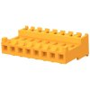 Socket header, 8 pole, pitch 3.96 mm, straight, orange, 3-644465-8