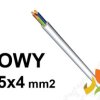 Przewód OWY 5x4 mm2 (300/500V) oponowy warsztatowy H05VV-F (krążek 100m) biały 5907702811055 ELEKTROKABEL