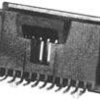 Pin header, 10 pole, pitch 1.27 mm, straight, black, 104549-1