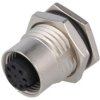 Złącze M12, żeńskie, PIN:8, gniazdo, proste, 30V M12A-08PFFP-SF8001