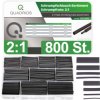 Heat shrink tubing kit 2:1, black, 800-piece, 1905CA055