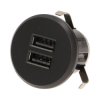 Ładowarka 2xUSB wpuszczana w blat. czarna OR-AE-1368/B