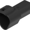 Socket, 3 pole, straight, 2 rows, black, DT04-3P-CE02