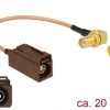Kabel antenowy Wi-Fi Delock DELOCK Antennenkabel FAKRA F > SMA 20 cm 89684, 20.00 cm