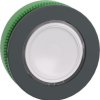 Pushbutton, for universal LED, illuminable, waistband round, white, front ring dark gray, mounting Ø 30.5 mm, ZB5FA18