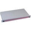 FO splice box, 24 x 50/125 OM4, 12 x LC duplex, (W x H x D) 483 x 44.5 x 244 mm, black, B71901TS.24OM4