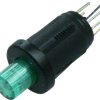 Pushbutton switch, 1 pole, green, illuminated , 0.2 A/60 V, mounting Ø 5.1 mm, IP40, 0041.9160.5127