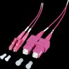 O0323.3-1.2 duplex jumper LC-SC, 50/125µ, OM4, erica violet, 3m