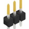 Pin header, 3 pole, pitch 2.54 mm, straight, black, 10048011