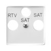ARIA Pokrywa gniazda RTV-SAT z dwoma wyjściami SAT biały PGPA-U2S/00 OSPEL