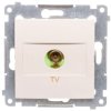 Simon 54 Gniazdo antenowe TV końcowe kremowe DAK1.01/41