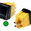 Przeł. stabilny zielony; 30A/12V-24V IP67 czarny