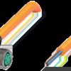 Sensor actuator cable, M8 cable socket, angled, A to open end, 3 pole, 2 m, PUR, orange, 4 A, 70124952-100032