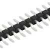 Pin header, 12 pole, pitch 2.54 mm, straight, black, 10080425