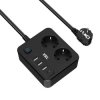Przedłużacz 2x gniazdo z/u Schuko, 3xUSB-A 1xUSB-C PS-270S 2m czarny W-00356 KEL Plastrol