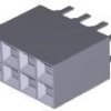 Socket header, 8 pole, pitch 2.54 mm, straight, black, 534998-4