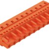Socket header, 11 pole, pitch 7.62 mm, angled, orange, 231-711/026-000