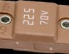Automotive flat fuse, 225 A, 70 V, beige, (L x W x H) 68 x 10.5 x 19 mm, MGHV225