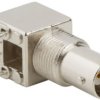 BNC panel socket 50 Ω, solder connection, angled, 031-5640-1010