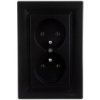 Gniazdo 2X2p+Pe Asfora Antracyt Z Ramką Eph9800271