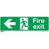 Worksafe SS25P10 Safety Sign Fire Exit (Left) - Rigid Plastic - PK10