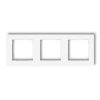 MINI Ramka 3 potrójna uniwersalna z tworzywa biały MR-3 KARLIK