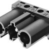Plug, 3 pole, PCB mounting, solder connection, 2.5 mm², black, AC 166 GSTLH/ 3 SW