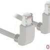 83510 Patch cable Cat.5e SF/UTP top/top angled 0,5m, grey