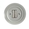 CERAMICZNY WŁĄCZNIK STERUJĄCY ROLETAMI PODTYNKOWY KLAWISZOWY SZARY Z RAMKĄ 2WSRGKL