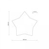 Lampa sufitowa plafon kolor lniany gwiazdka STAR LINEN 2xE27 5958 TK Lighting