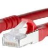 kabel LAN Metz Connect 1308450566-E, 1 szt., RJ45, CAT 6a, S/FTP, 0.50 m, czerwony