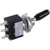 Toggle switch, metal (black), 2 pole, latching, On-Off-On, 6 VA/125 VAC, MS-169