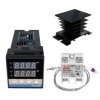Ulepszony cyfrowy kontroler temperatury PID REX-C100 z wyjściem SSR, maks.40A przekaźnik SSR, sonda termopary K najwyższej jakoś