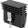 Extruded heatsink, (L x W x H) 75 x 29.4 x 45 mm, 6.9 to 2.9 K/W, black anodized, 10020721