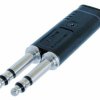 4.4 mm double jack plug, 3 pole (stereo), solder connection, PA, NP3TT-2