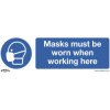 Worksafe SS57V10 Safety Sign Masks Must Be Worn - Self-Adhesive Vinyl - PK10