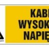 ZNAK - HB005 Kabel wysokiego napięcia 45 x 15 cm FN - Folia samoprzylepna