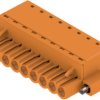 Socket header, 9 pole, pitch 5 mm, straight, orange, 1017510000