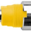 4 mm socket, flat plug connection, mounting Ø 12.2 mm, CAT III, yellow, SEB 7080 NI / GE